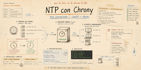 Que la hora no te arruine el dia: NTP con Chrony en Linux (CentOS y Ubuntu)