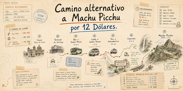 Camino alternativo a Machu Picchu, por 12 Dolares.