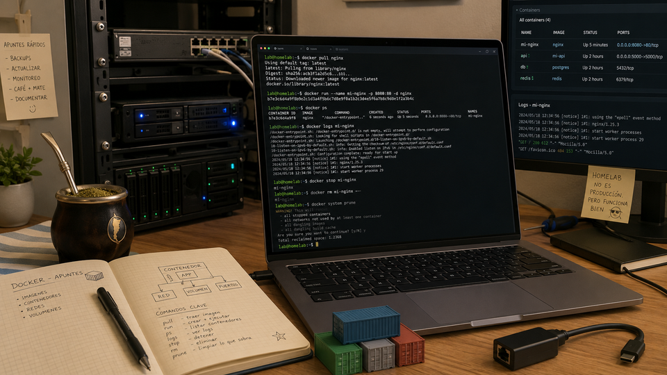 Docker sin renegar: comandos basicos para el dia a dia